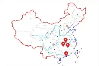 Large manufacturing facilities in 4 major cities in China.