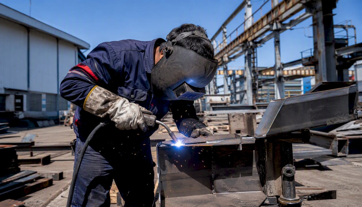 Chinese welder performing sheet metal welding and assembly services