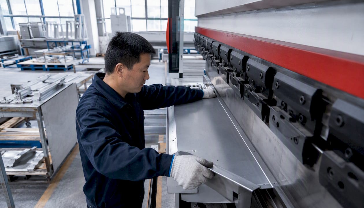 Aerospace Sheet Metal Fabricators bending aerospace aluminum panel