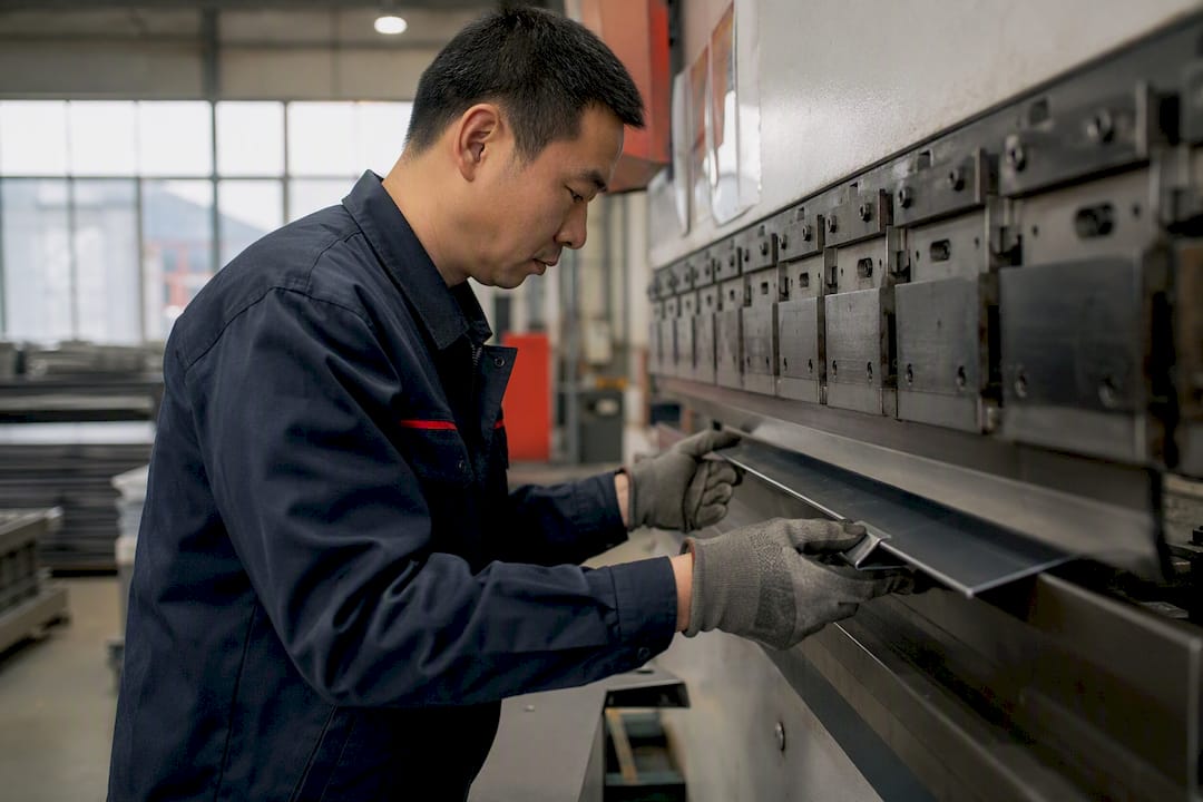 Sheet Metal Hemming in a Chinese factory