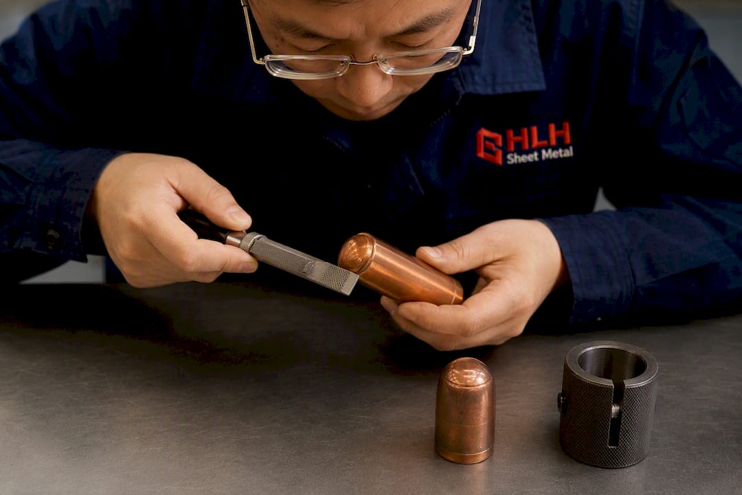 Engineer dressing worn spot welding electrode
