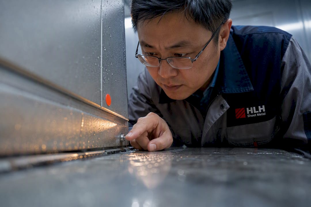 Engineer inspecting dissimilar metal Galvanic Corrosion Enclosures joint