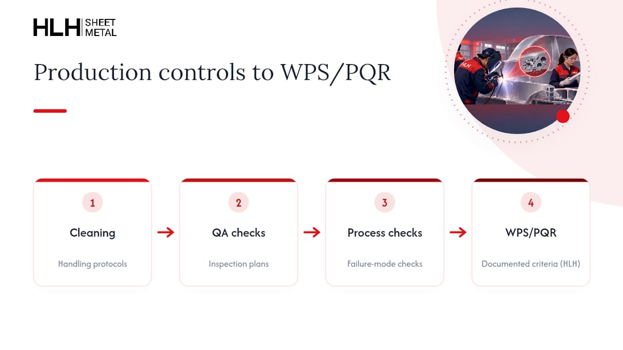 Three production controls for aluminum weld porosity