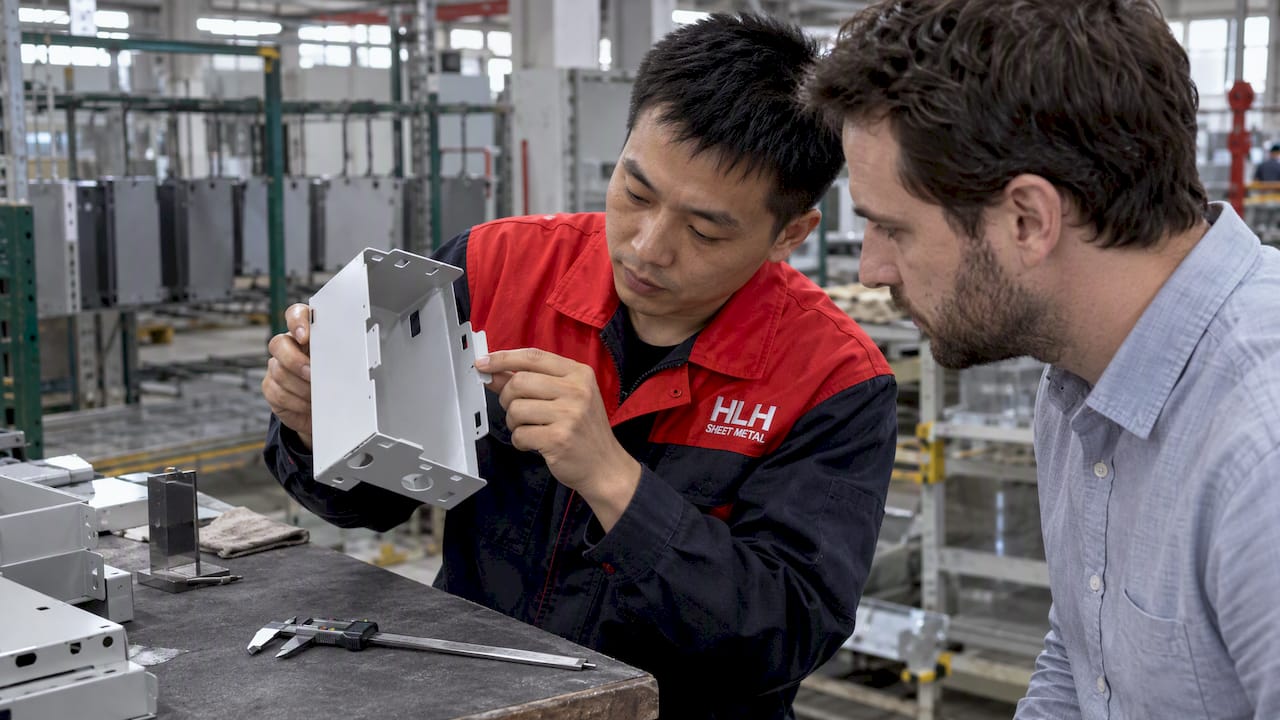 Technician checks clearance on a coated tab and slot